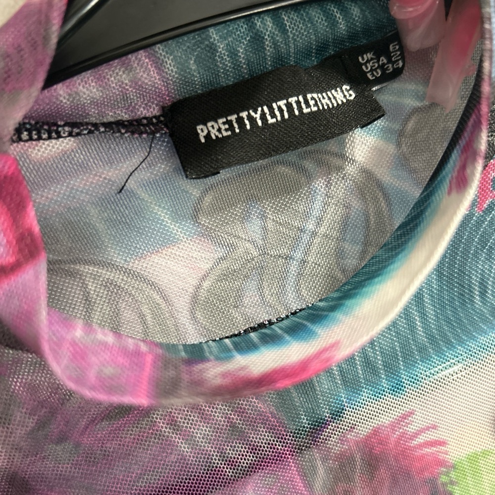 PrettyLittleThing Multicolor Mesh Top - Picture 3 of 10
